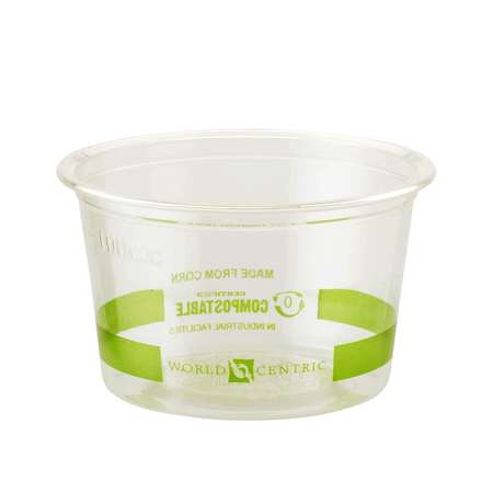 WORLD CENTRIC World Centric 4 oz. Ingeo Compostable Clear Souffle Bowl, PK1000 CP-CS-4S